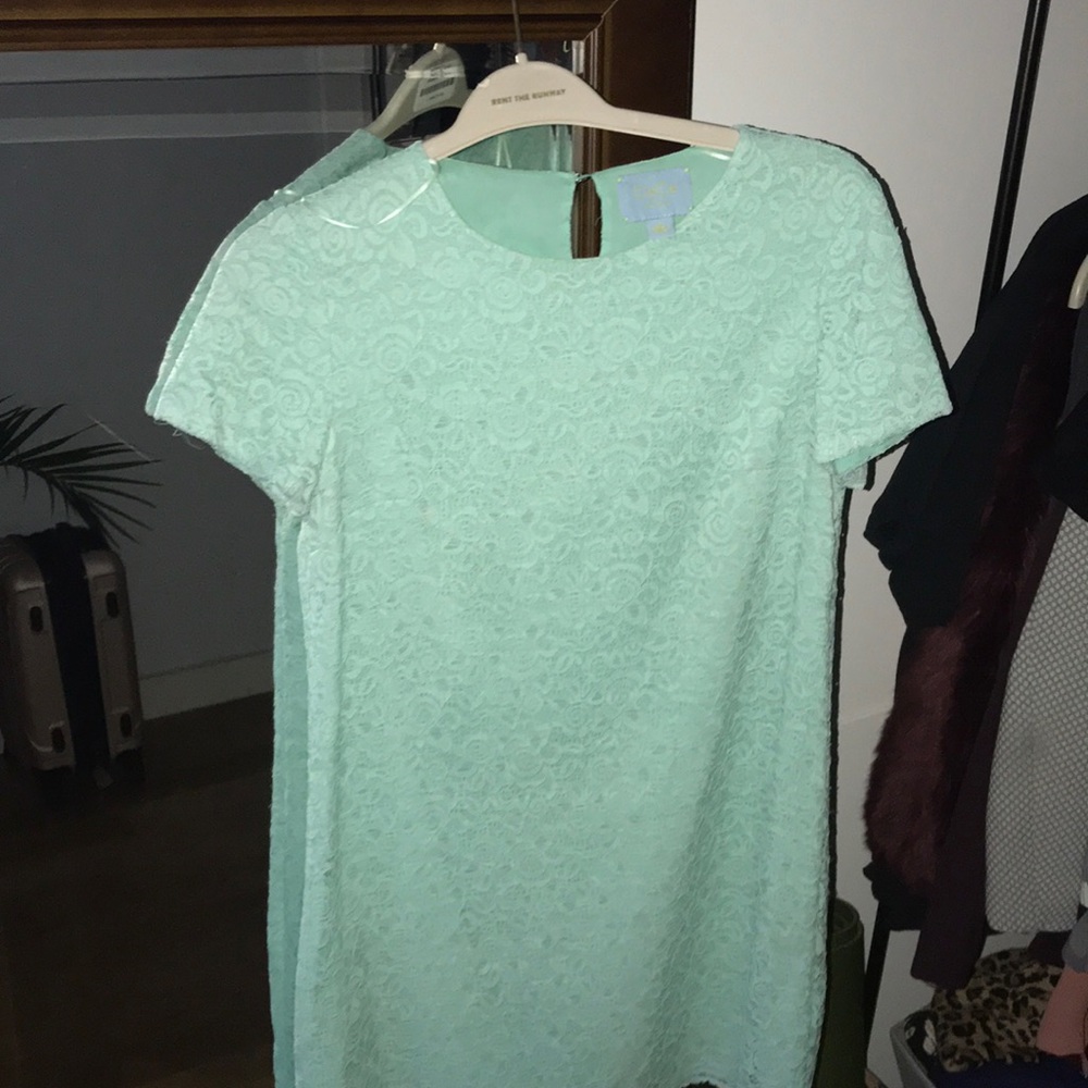 Turquoise lace dress by CeCe